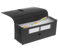 FolderSys 7000630 File - Type acorden (1 Unit, 12 Compartments, Black