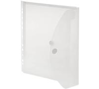 FolderSys Document Wallet A4 with Filing Edge and Expansion Pleat up to 20 mm Clear Polypropylene 40109-04 Pack of 10