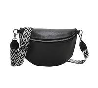 Foldie Sling Bag Plus Large Paragraph Waist Bag Chest Large Capacity Travel Soft Korean Version of The Female Shoulder Crossbody (Black, One Size)