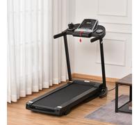 HOMCOM Folding 12km/h Electric Treadmill Running Machine w/ Incline LED Display - Black - 142cmx66cmx127cm