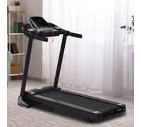 HOMCOM Folding 12km/h Electric Treadmill Running Machine w/ Incline LED Display - Black - 142cmx66cmx127cm