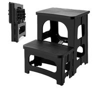Folding 2-Step Stool for Adults, Non-Slip Collapsible Footstool for Kids Toddlers, Portable Bedside Step Stool, Hold up to 330 lbs, Lightweight & Foldable Step Ladder for Kitchen Toilet Office Home RV