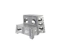 Folding 2-Step Stool | Strong, Foldable, Lightweight & Space Saving Non Slip Step Stool | Manoeuvrable & Suitable in All Floor Surfaces | Supports up to 21.5 stone (136kg) | Size: H45xW51xD53cm