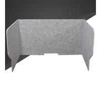 Folding 3Panel Desktop PartitionOffice Desk Divider 23.6in to 39.4in Acoustic Privacy Shield Freestanding Sneeze Guard for Enhanced Concentration and Workspace Privacy