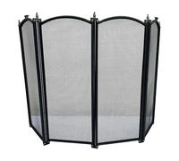 Folding 4-Panel Mesh Fire Guard Screen - Durable Fireplace Safety Protector