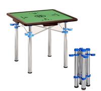 Folding 4-Player Mahjong Table with Hidden Drawer & Hanging Ashtray, Portable Game Table for Poker, Blackjack, Domino & Majiang - Ideal for Home, Office, Bedroom