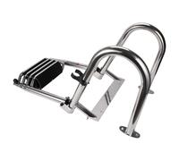 Folding 4-Step Boat Ladder 316 Stainless Steel Telescoping Swim Ladder,10cm/4in Wide Step