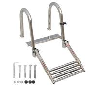 Folding 4-Step Boat Ladder 316 Stainless Steel Telescoping Swim Ladder,5cm/2in Wide Step
