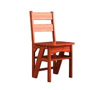Folding 4-Tier Step Stool, Portable Wooden Ladder Chair, Multi-Functional Foot Stools for Adults, Indoor Kitchen & Bathroom Shoe Bench & Flower Rack