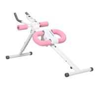 Folding Ab Trainer With LCD Monitor White & Pink by Sportnow