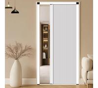 Folding Accordion Door - No-Drill Sliding Room Divider with Upper and Lower Track for Kitchens, Closets, and Laundry Rooms