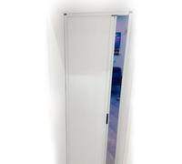 Folding Accordion Door - No-Drill Sliding Room Divider with Upper and Lower Track for Kitchens, Closets, and Laundry Rooms