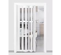 Folding Accordion Door - PVC Concertina Design, 210cm High, Retractable Sliding Gate for Kitchen, Bedroom, Apartment, Bathroom