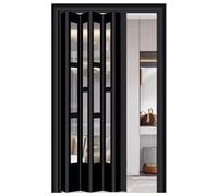 Folding Accordion Door with Handle, Magnetic Closure for Smooth Operation, Ideal for Kitchen Bathroom Bedroom Doorway
