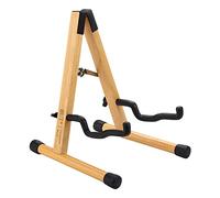 Folding Acoustic Guitar Stand Adjustable Wooden Floor Guitar Holder Portable A-Frame Musical Instrument Stand