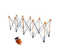 Folding Adjustable Saw Horses,Collapsible Work Bench with 1100lb Capacity,Specialized Portable Stand for Woodworking,for Factories Rural Garages(Orange,212.5x57.6x76.2cm)