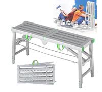 Folding Adjustable Work Platform & Multi Functional Step Ladder Portable Scaffolding Bench for Home & Garage Heavy Duty Workstation Equipment (C 200 * 30cm)