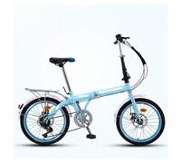 Folding Adult Bicycle, 7-speed Ultra-light Portable Bicycle, 3-step Quick Folding, Double-disc Brake, Adjustable and Com