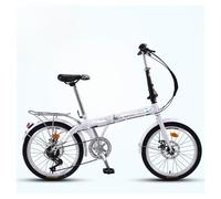 Folding Adult Bicycle, 7-speed Ultra-light Portable Bicycle, 3-step Quick Folding, Double-disc Brake, Adjustable and Com