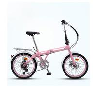 Folding Adult Bicycle, 7-speed Ultra-light Portable Bicycle, 3-step Quick Folding, Double-disc Brake, Adjustable and Com
