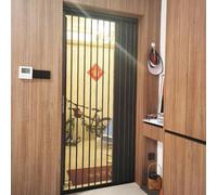 Folding Alloy Mesh Breathable Accordion Door with Lock, Anti-Theft Interior Partition Screen for Mosquito Prevention