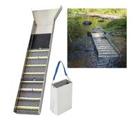 Folding Aluminum Alloy Sluice Box, Portable Gold Prospecting Equipment, Gold Panning Kit for Gold Mining for River, Creek, Gold Panning, Prospecting, Dredging