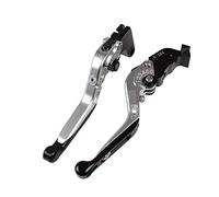 Folding Aluminum Brake Clutch Levers for Aprilia RSV Mille R & Falco SL1000,Foldable Silver