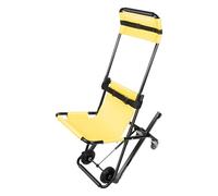 Folding Ambulance Chair, 52 * 80 * 140cm Transfer Stair Chair with Adjustable Headrest, for Injured, Elderly and Disabled