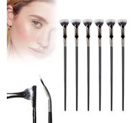 Folding Angle Scalloped Lash Brush, 2025 New Foldable Curled Eyelash Brush Separator for Upper Lower Eye Lash, Mascara Brush Eyelash Comb Eye Makeup Eyelash Wand Brushes for Women (6PCS)