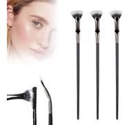 Folding Angle Scalloped Lash Brush, 2025 New Foldable Curled Eyelash Brush Separator for Upper Lower Eye Lash, Mascara Brush Eyelash Comb Eye Makeup Eyelash Wand Brushes for Women (3PCS)