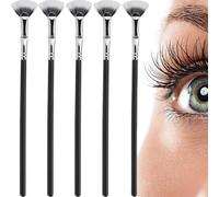 Folding Angle Scalloped Lash Brush, 2025 Upgrade Lash Separator Tool Mascara Fan Brush Angled Fan Shaped Eyelash Brush Makeup Tools, Eye Makeup For Women (5 Pcs)