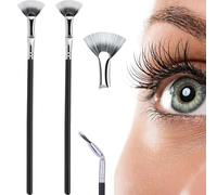 Folding Angle Scalloped Lash Brush, 2025 Upgrade Lash Separator Tool Mascara Fan Brush Angled Fan Shaped Eyelash Brush Makeup Tools, Eye Makeup For Women (2 Pcs)