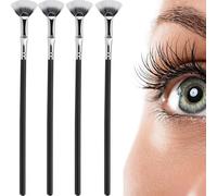 Folding Angle Scalloped Lash Brush, 2025 Upgrade Lash Separator Tool Mascara Fan Brush Angled Fan Shaped Eyelash Brush Makeup Tools, Eye Makeup For Women (4 Pcs)