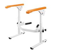 Folding Armrest Toilet Safety Rail, Height Adjustable Bathroom Toilet Pipe Wall Thickness Up to 1.5mm Toilet Frame, for Toilet Seat for The Elderly Any Toilet(Yellow)