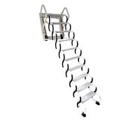 Folding Attic Ladder - Retractable Wall-Mounted, Sturdy and Stable for Home Renovation, Ideal for Attic Access and Storage Solutions