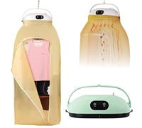 Folding Automatic Ironing Machine with Steam Function, Portable Clothes Dryer for Apartments, Fast Drying, System with Vertical Steam, Garment Steamer for Home, Travel,Green