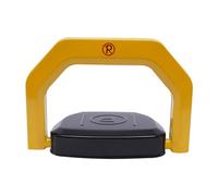 Folding Automatic Parking Lock, Remote Control Parking Barrier, Bollard Driveway Security Car Post Lock Set, Carport Tool Control Parking Lock with 8 Remote Controller &Keys Remote Yellow