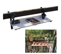 Folding Balcony Railing TablePortable Outdoor Side Table for Garden Deck or PorchSpaceSaving Countertop (80x26cm) Perfect for Relaxing Entertaining and Outdoor Dining