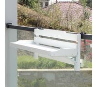 Folding Balcony Railing TableSturdy Outdoor Bar & Dining Table WeatherResistant SpaceSaving Design for Railings Ideal for Coffee Workbench & Garden Use