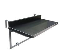 Folding Balcony Table, Height Adjustable Hanging Table for Deck Railing, Ideal for Patios and Gardens