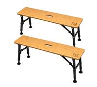 Folding Bamboo Bench Set of Two
