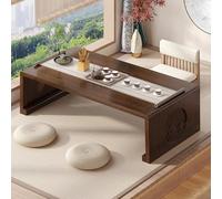 Folding Bamboo Coffee Table - Traditional Solid Wood Japanese Coffee Table,Tatami Floor Table For Sitting On The Floor| With Traditional Carving|Smooth Edges Small Wooden Table|Supports 100kg