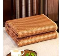 Folding Bamboo Sleeping Mat, Cool Summer Mattress for Dorm Office Bedroom, Scratch Resistant and Heat Dissipation Design