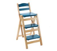 Folding Bar Stool 3 Step Ladder - Portable Kitchen Counter Height Stool | Folding Step Stool Ladder - Space-Saving, Portable Design for Adults - Ideal for Kitchen Use and Reaching High Places