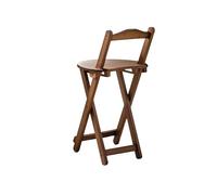 Folding Bar Stool, Bamboo High Chair with Backrest and Footrest, Foldable Portable Breakfast Chair for Kitchen Garden Counter Cafe