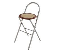 Folding Bar Stool,folding Bar Chairs,Foldable Breakfast Kitchen High Chair,Wooden Rattans Breakfast Barstools,No Assembly,Easy Carrying,Space Saving,For Kitchen Bar Cafe Dining Room