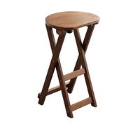 Folding Bar Stool Solid Wood Kitchen Chair Portable Seat for Small Spaces Easy Storage Space Saving Compact Design Counter Height Multi-Purpose for Home Kitchen Island Indoor Use