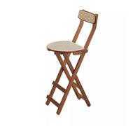 Folding Bar Stool with Backrest - Modern Wooden High Seat for Outdoor Camping, Kitchen, Cafe & Shop - Portable Tall Bar Chairs - Space-Saving Design, Small Size