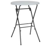 Folding Bar Table HDPE 80x110cm White Outdoor Garden Patio Furniture vidaXL