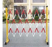 Folding Barricade With Wheels Mobile Telescopic Pipe Column Traffic Fence Flexible Crowd Control Portable